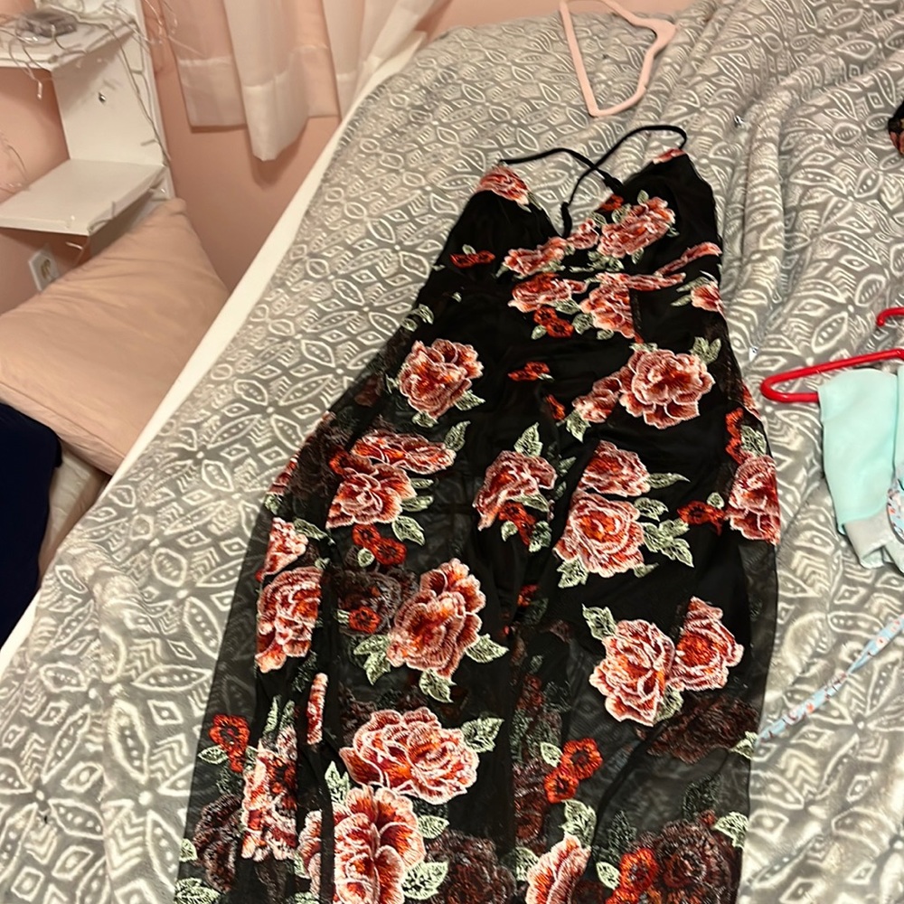 Very cute black long fancy dress